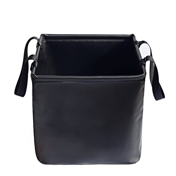 Black 25L Collapsible Bucket Heavy Duty Pvc Waterproof Folding Pail For Fishing Camping & Car Washing Other Camping Cooking Supplies