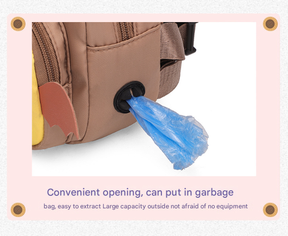 Dark Blue Adorable Monster Pet Backpack Harness Small Dog & Cat Treat Pouch With Poop Bag Dispenser Dog Clothing & Shoes