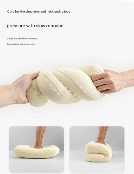 Purple Reversible Memory Foam Travel Pillow All Season Comfort Neck Support For Deep Sleep & Portability Pillows