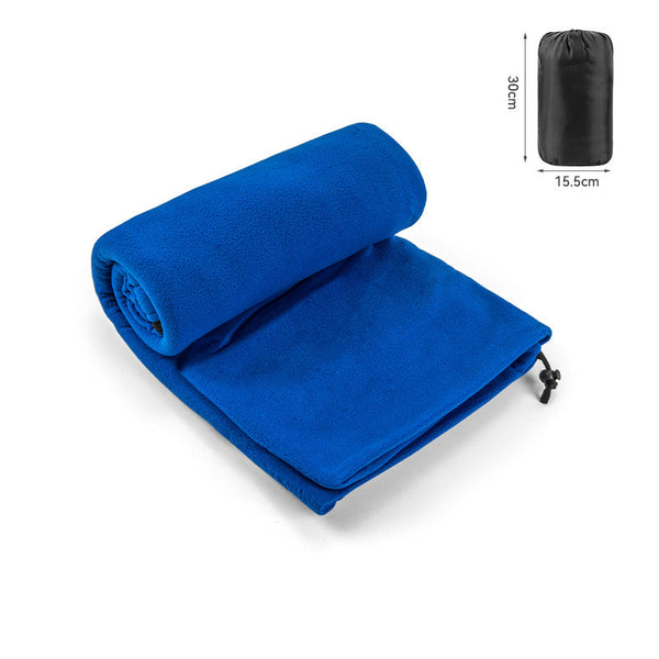 Blue Versatile Double Sided Fleece Bag Liner Lightweight & Portable Travel Blanket For Camping Outdoors Blankets
