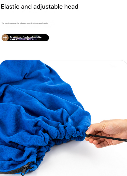 Blue Versatile Double Sided Fleece Bag Liner Lightweight & Portable Travel Blanket For Camping Outdoors Blankets