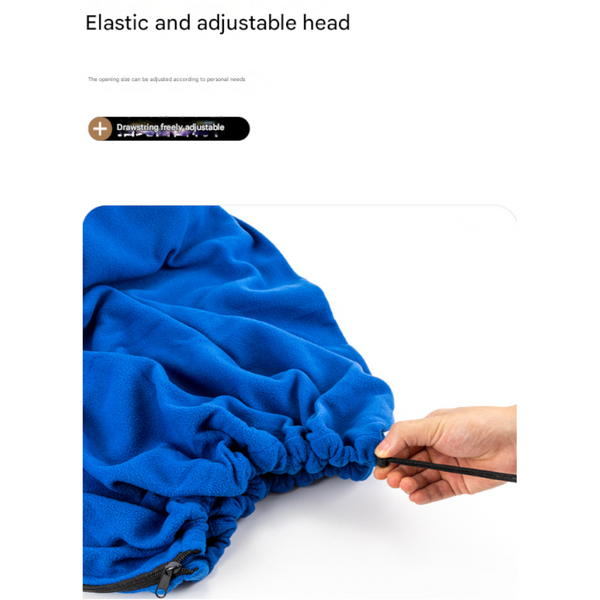 Dark Blue Versatile Double Sided Fleece Bag Liner Lightweight & Portable Travel Blanket For Camping Outdoors Blankets