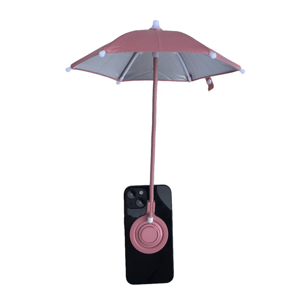 Pink Magnetic Phone Umbrella Sun Shade Clear Outdoor Screen Visor Anti Glare Mini Parasol For Iphone Other Mobile Accessories