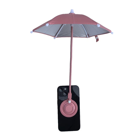 Pink Magnetic Phone Umbrella Sun Shade Clear Outdoor Screen Visor Anti Glare Mini Parasol For Iphone Other Mobile Accessories