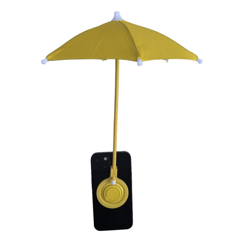 Yellow Magnetic Phone Umbrella Sun Shade Clear Outdoor Screen Visor Anti Glare Mini Parasol For Iphone Other Mobile Accessories