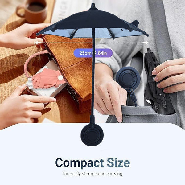 Black Magnetic Phone Umbrella Sun Shade Clear Outdoor Screen Visor Anti Glare Mini Parasol For Iphone Other Mobile Accessories