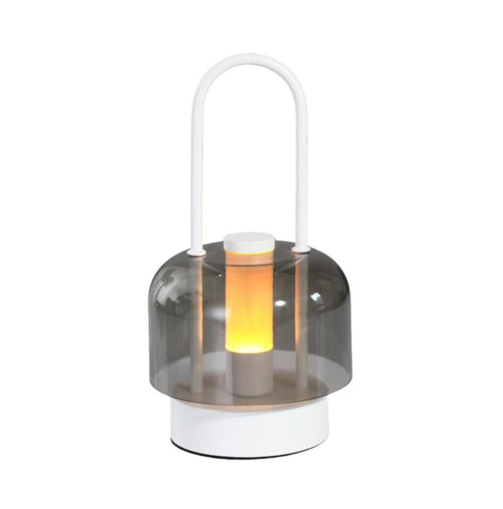 White Modern Portable Led Mushroom Table Lamp Rechargeable Touch Control Night Light With 3 Color Modes Stepless Dimming Lamps