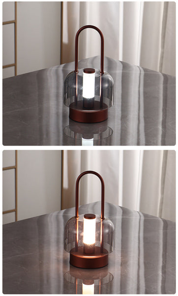 White Modern Portable Led Mushroom Table Lamp Rechargeable Touch Control Night Light With 3 Color Modes Stepless Dimming Lamps