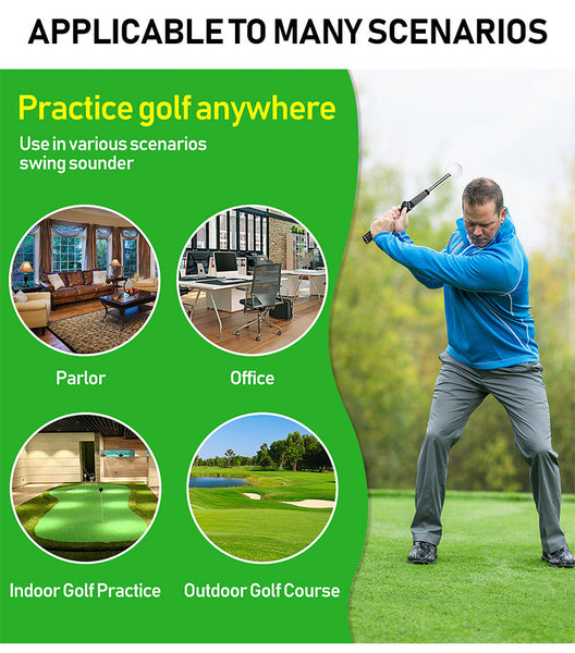 Green Pro Golf Swing Trainer Extendable With Audible Click & Corrective Grip Aid Swing Trainers