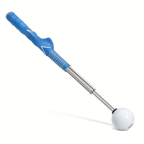 Blue Pro Golf Swing Trainer Extendable With Audible Click & Corrective Grip Aid Swing Trainers