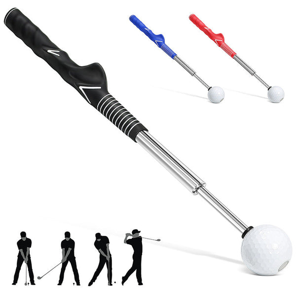 Blue Pro Golf Swing Trainer Extendable With Audible Click & Corrective Grip Aid Swing Trainers