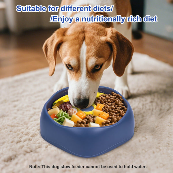 Redyellow And Blue Interactive Dog Puzzle Feeder Bowl Slow Eating & Mental Stimulation Toy For Small Medium Breeds Dog Bowls