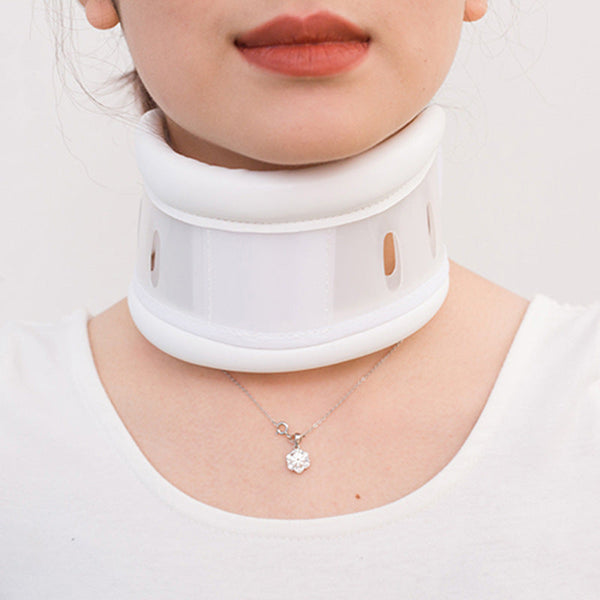 Size M White Adjustable Cervical Collar Neck Brace Breathable Support For Pain Relief & Posture Orthotics Braces & Sleeves