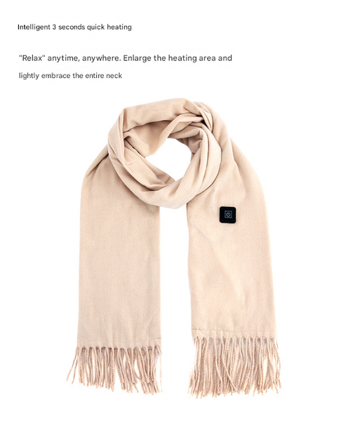 Pink Usb Electric Heated Scarf 3 Level Setting Winter Neck Warmer Scarves & Wraps