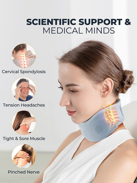 Size Grey Ergonomic Neck Support Brace Soft Cervical Collar For Posture Correction And Pain Relief Orthotics Braces & Sleeves