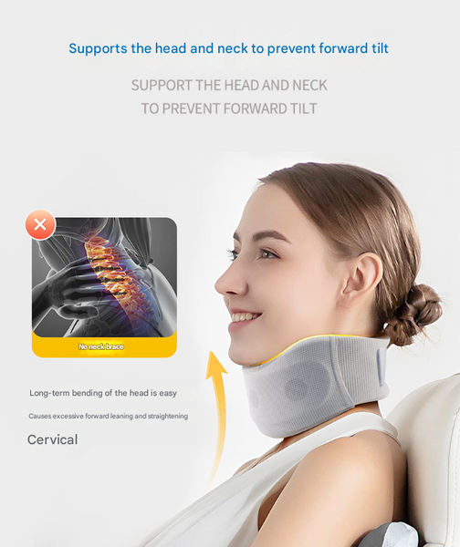 Size Xl Grey Ergonomic Neck Support Brace Soft Cervical Collar For Posture Correction And Pain Relief Orthotics Braces & Sleeves