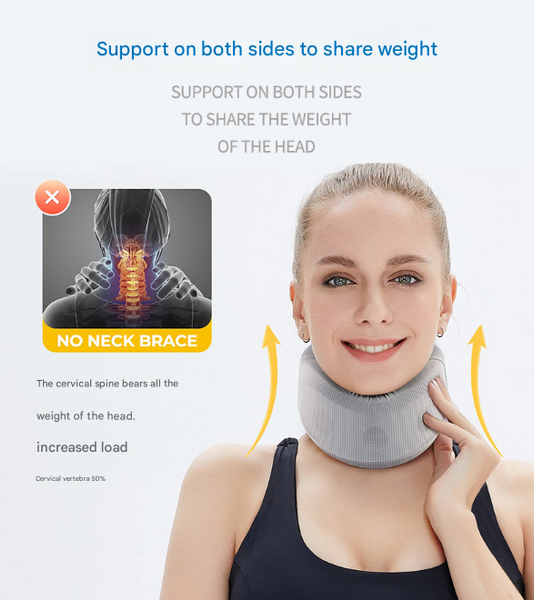 Size Xl Grey Ergonomic Neck Support Brace Soft Cervical Collar For Posture Correction And Pain Relief Orthotics Braces & Sleeves