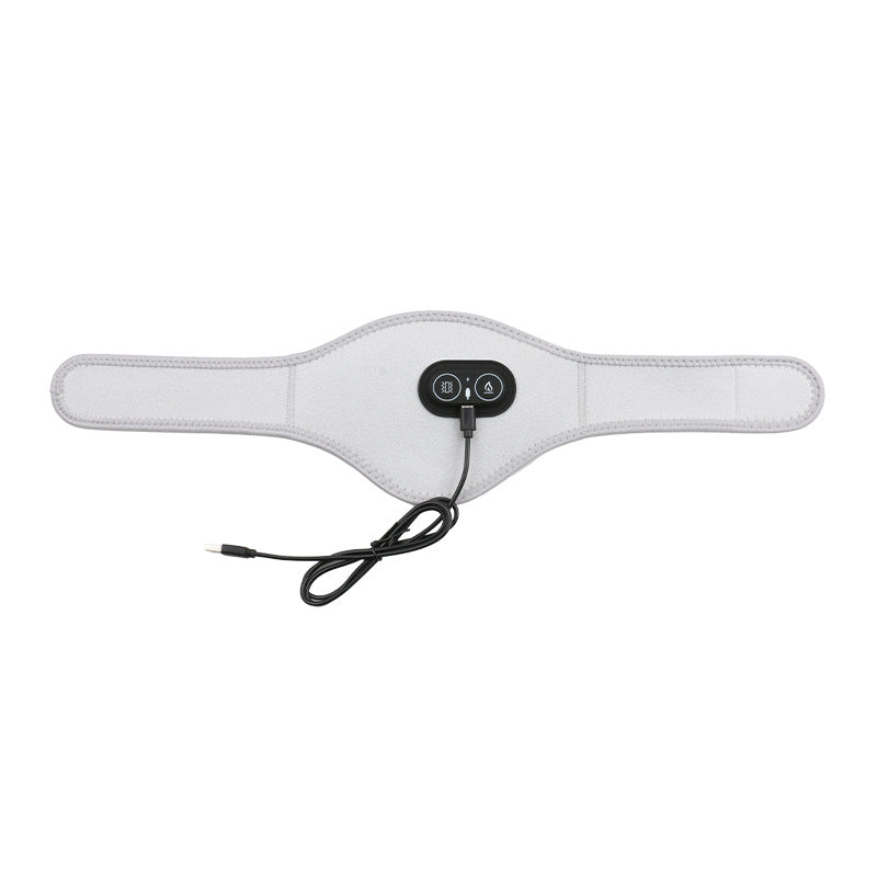 Light Grey Heated Vibrating Neck Wrap Usb Powered Massager For Soothing Pain Relief With 3 & Vibration Modes Massagers