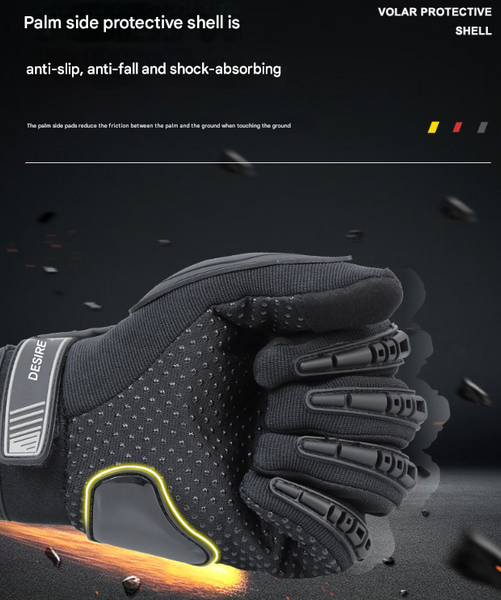 Size 2Xl Green And Black Protective Motorcycle Riding Hard Knuckle Armour & Touchscreen Fingertips Gloves