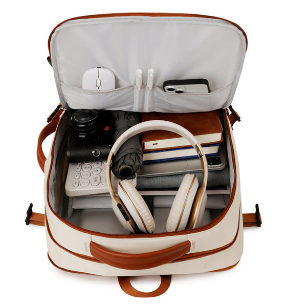 Pink Expandable Laptop Backpack With Usb Port Stylish Travel & Business Daypack Laptop Cases & Bags