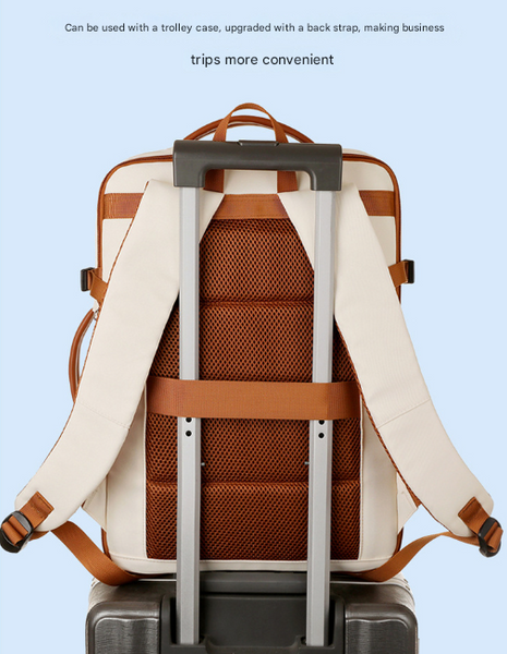 Pink Expandable Laptop Backpack With Usb Port Stylish Travel & Business Daypack Laptop Cases & Bags