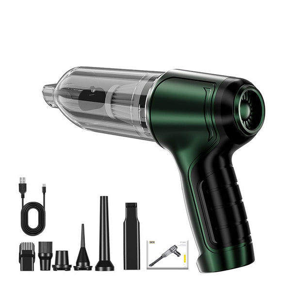 Black And Green Powerful 3 In 1 Cordless Handheld Vacuum Cleaner 12000Pa Suction & Air Duster Blower For Car Home Office Vacuum Cleaners