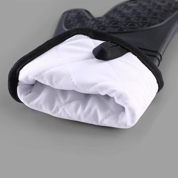 Grey 6 Piece Silicone Oven Mitts And Pot Holders Set Extra Long Waterproof Heat Resistant Gloves With Non Slip Grip For Kitchen Baking Bbq Oven Mitts