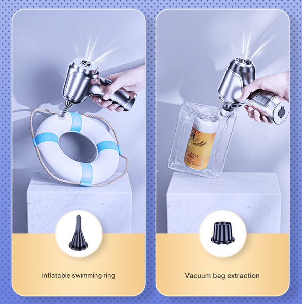 Black Powerful 3 In 1 Cordless Handheld Vacuum Cleaner 12000Pa Suction & Air Duster Blower For Car Home Office Vacuum Cleaners