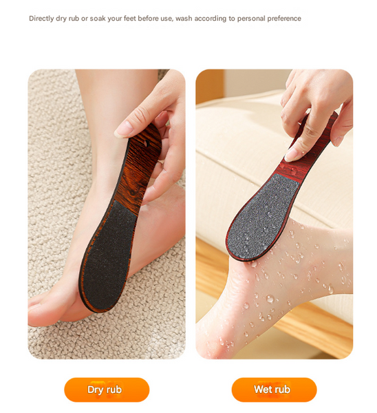 Brown Professional Pedicure Foot File 10 Pack Double Sided Callus Remover With Wooden Handle Electric Files & Tools