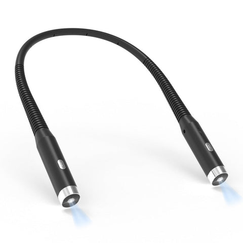 Black Hands Free Led Neck Reading Light Usb Rechargeable With 3 Color & Brightness Modes Flexible Gooseneck For Books Crafts Knitting Reading Lights