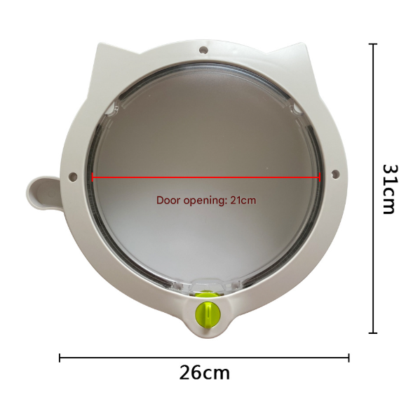 Black 4 Way Locking Cat Flap Door Pet Entry Portal For Interior Doors Walls & Cabinets Doors & Flaps