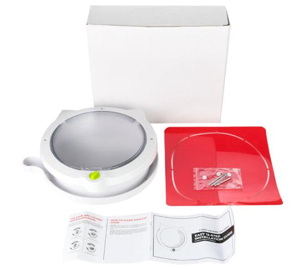 Black 4 Way Locking Cat Flap Door Pet Entry Portal For Interior Doors Walls & Cabinets Doors & Flaps