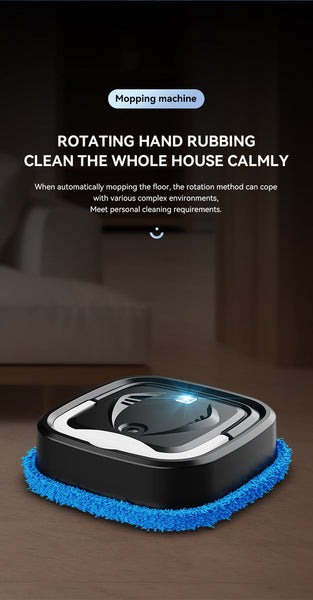 White Smart Robotic Floor Mop With Humidifier Spray Ultra Slim Automatic Wet & Dry Cleaner Mops Brooms & Scrubbers
