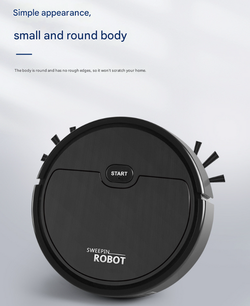 White 3 In 1 Smart Robot Vacuum Cleaner Automatic Sweeping Mopping & Suction For Hard Floors & Pet Hair Vacuum Cleaners