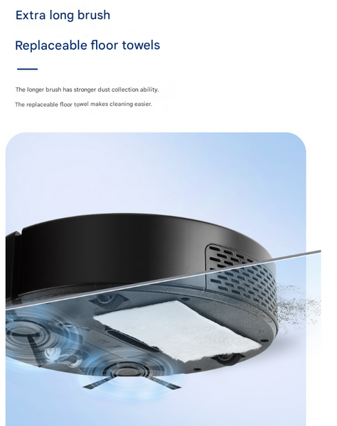 White 3 In 1 Smart Robot Vacuum Cleaner Automatic Sweeping Mopping & Suction For Hard Floors & Pet Hair Vacuum Cleaners