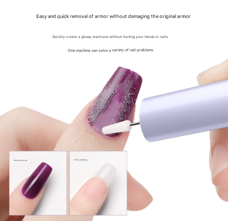 Purple Professional Electric Nail File Kit Portable Usb C Rechargeable Manicure Drill With 6 Speeds & 5 Heads Manicure & Pedicure Tools & Kits
