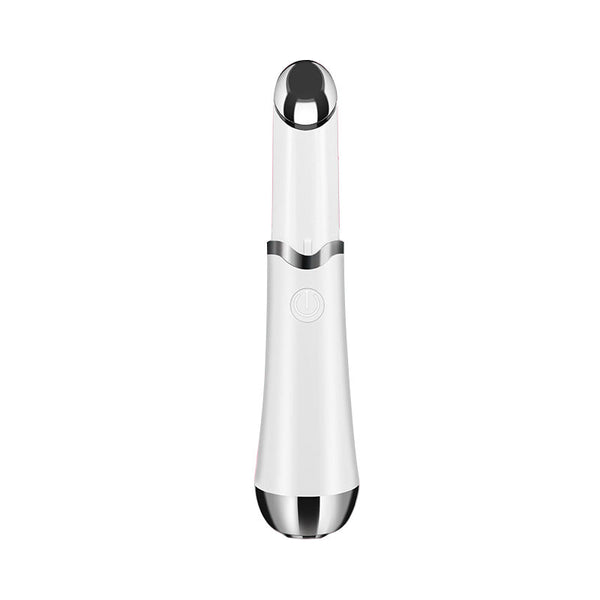 White Sonic Eye & Lip Massager With Red Blue Light Therapy Heated Vibrating Wand For Puffiness And Wrinkles Massagers
