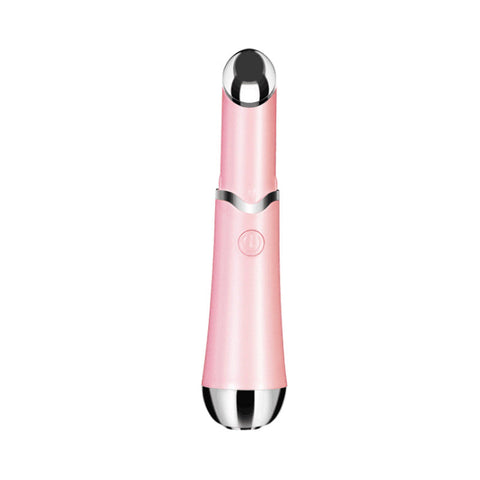Pink Sonic Eye & Lip Massager With Red Blue Light Therapy Heated Vibrating Wand For Puffiness And Wrinkles Massagers