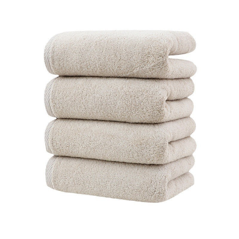 Khaki Plush Cotton Hand Towel Set (4 Pack) Ultra Soft Absorbent & Quick Drying Face Towels For Bathroom Towels & Washcloths
