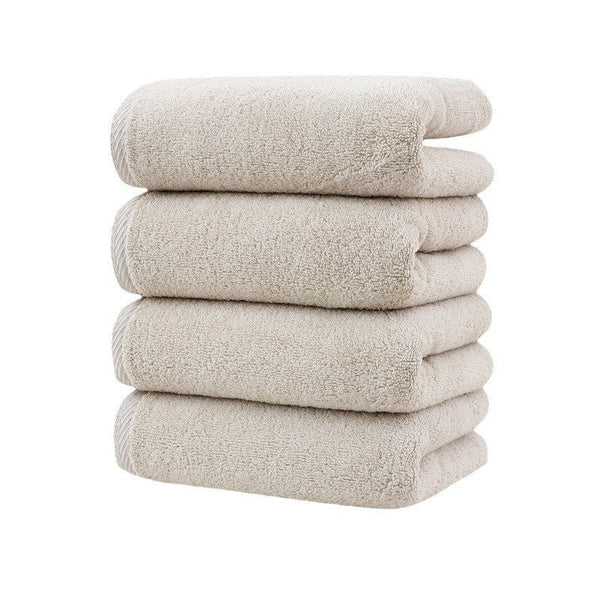 Khaki Plush Cotton Hand Towel Set (4 Pack) Ultra Soft Absorbent & Quick Drying Face Towels For Bathroom Towels & Washcloths