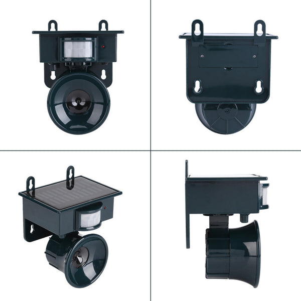 Dark Green Solar Powered Ultrasonic Animal Repeller Motion Activated Outdoor Pest Deterrent For Garden Ultrasonic Pest Repellers