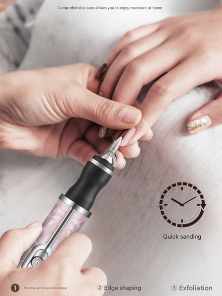 Pink Cordless Electric Nail Drill Pen Professional Rechargeable Manicure & Pedicure Kit Electric Files & Tools