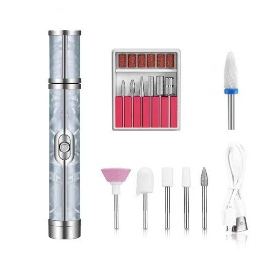 Blue Cordless Electric Nail Drill Pen Professional Rechargeable Manicure & Pedicure Kit Electric Files & Tools
