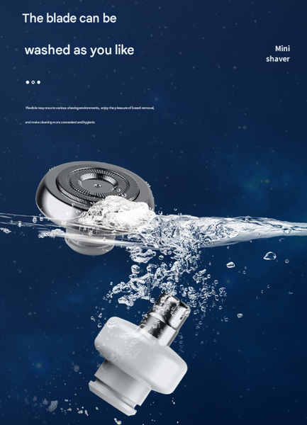 Black Mini Electric Shaver For Men Usb Fast Charge Travel Razor With Washable Head & Nose Trimmer Attachment Men's Shavers