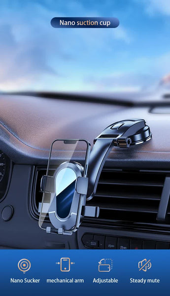 Black Universal Car Phone Mount Holder 360A Rotation With Upgraded Suction Cup For Dashboard & Windscreen Mounts & Holders