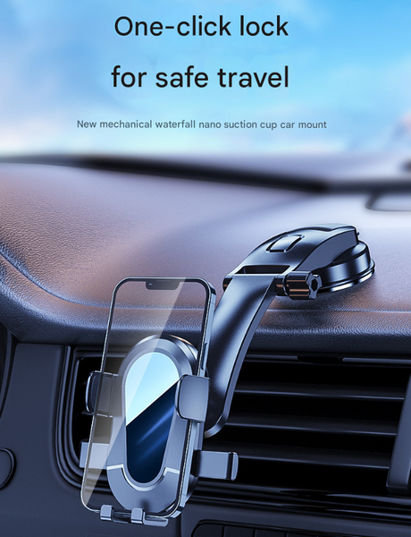 Black Universal Car Phone Mount Holder 360A Rotation With Upgraded Suction Cup For Dashboard & Windscreen Mounts & Holders