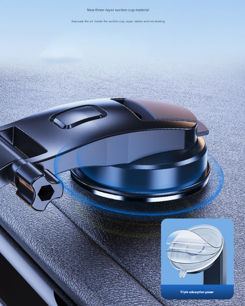 Black Universal Car Phone Mount Holder 360A Rotation With Upgraded Suction Cup For Dashboard & Windscreen Mounts & Holders