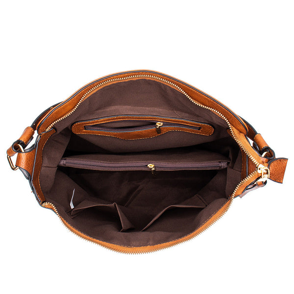 Brown Womens Soft Pu Leather Hobo Bag Large Casual Tote Handbag With Adjustable Crossbody Strap Women's Bags & Handbags