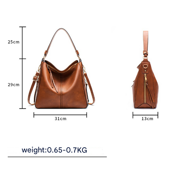 Coffee Womens Soft Pu Leather Hobo Bag Large Casual Tote Handbag With Adjustable Crossbody Strap Women's Bags & Handbags