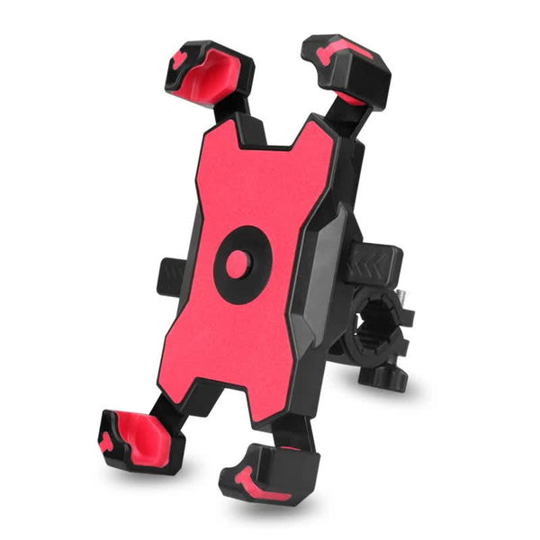 Red And Black Secure Grip Bike Phone Mount Adjustable 360 Rotation Bicycle Handlebar Holder Universal Cradle For Mtb & Road Cycling Mounts & Holders
